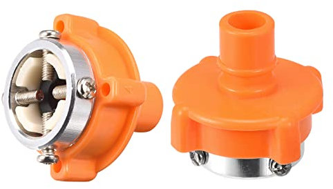 sourcing map Plastic Washing Machine Inlet Hose Connector, Washing Machine Hose Coupler Orange 15mm Pack of 2