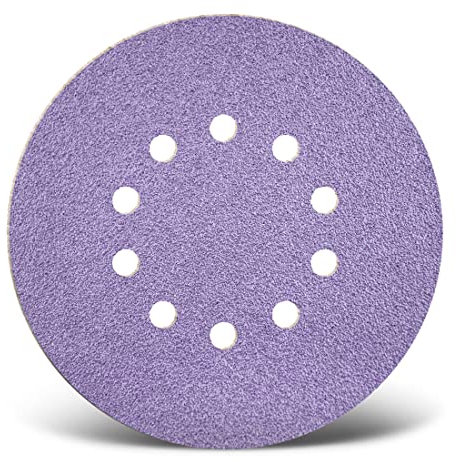 MENZER Purple HD Klett-Schleifscheiben, 225 mm, 10-Loch, f. Trockenbauschleifer, Keramik-Mix (25 Stk.) K100