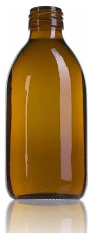 Dioxnatur Botella de Vidrio Ámbar 250 ml. Tapón Cierre de Rosca Hermético. Botella Cristal Rellenable Almacenamiento de Sustancias Líquidas.