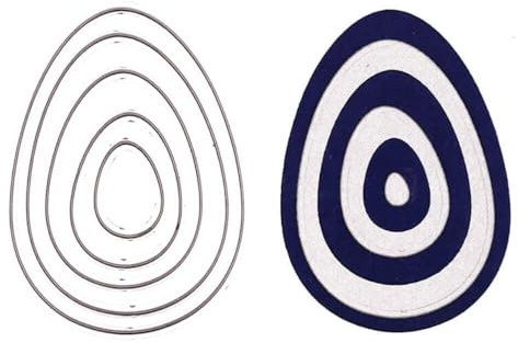 Stanzenshop Stanzschablone Sechs Ostereier, Muster, Osterfest, Oval, Stanzformen, Schablonen, Scrapbooking, Kartenherstellung, DIY, Prägeschablonen, Papierkarten, Cutting Dies