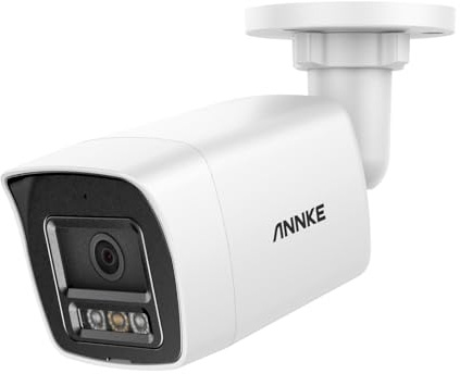 ANNKE Security 4K 8MP PoE Camera, Surveillance Outdoor AI IP Cam with Mic/Audio, AI Human/Vehicle Detection, Smart Dual Light, IP67, H.265+, Up to 512GB Storage, 4mm Lens, Color Night Vision