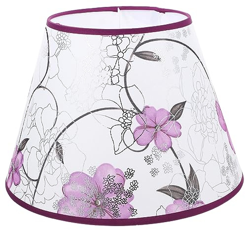 STOBAZA Vintage Flower Pattern Cloth Lampshade Replacement for Table and Floor Lamps Light Cover for Home Hotel and Bedroom Decor Easy Installation