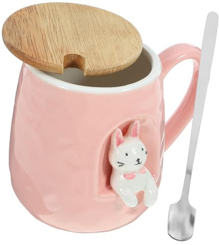 OUNONA De Bureau Tasse En Porcelaine Couvercle Cuillère Tasse À Eau Tasse À Thé Tasse À Café Pour Un Usage Quotidien