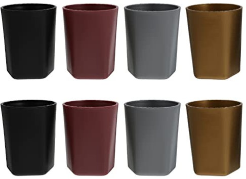 Würfelstreuer, Würfelspielbecher, 8 Stück, Kunststoff, Würfelbecher, Würfelrollen, Schüttelbecher, Pentagon-Würfelhalter for Spielen von Farkle Liars, Würfelbrettspiel, Kunstleder-Würfelbecher, Ktv-Wü