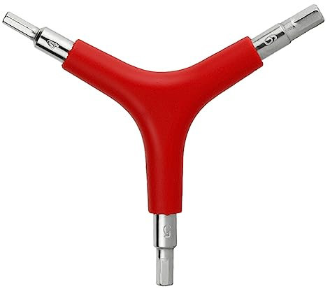 LKOOFHNM 3-Wege-Schraubenschlüssel, Radfahren, Mountainbike, Reparaturschlüssel, 4 mm, 5 mm, 6 mm, Inbusschlüssel, Dreiecke, Speichenschlüssel