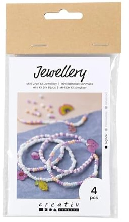 NEU Mini Kreativ Set Schmuck für 4 Armbänder mit Schrumpffolie