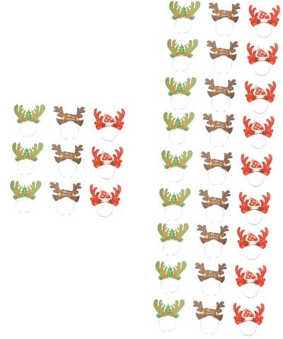 SOIMISS 36 Stück Weihnachts Geweih Stirnband Rentier Geweih Stirnband Für Pferde Feiertags Stirnbänder Für Frauen Party Kopfbedeckung Elch Geweih Stirnband Geweih Weihnachts