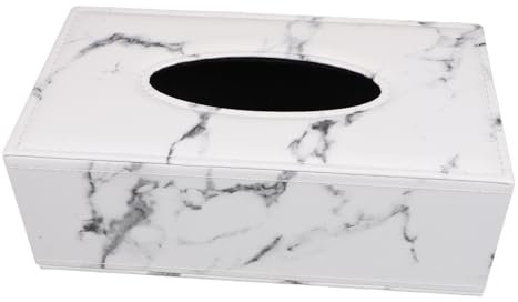 MAGICLULU Ledermarble Taschentuchspender Auto Tissue Box Serviettenhalter Aufbewahrungsbox Tissuebox Für Küche Büro Zeichen