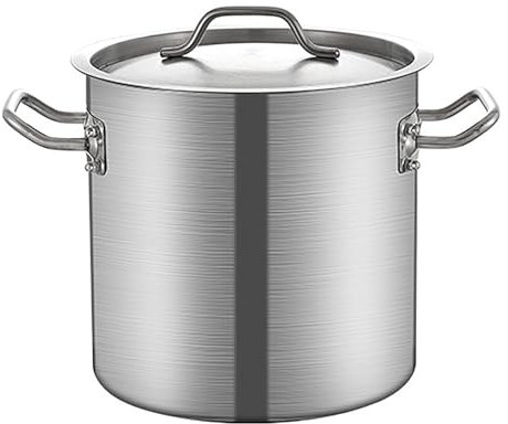 ASerZenith Olla Grande de Acero Inoxidable de 3 Capas para cocinas eléctricas y a Gas de inducción, Utensilios de Cocina con Tapa para Uso Familiar o Comercial(One Color-12L)