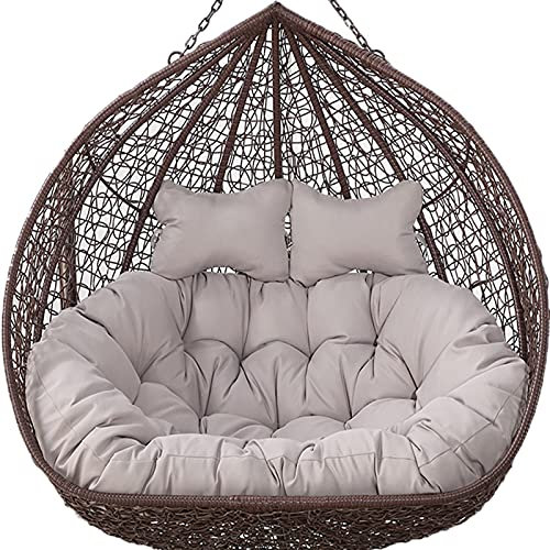 Outdoor Wasserdicht Sonnenbeständig 2-Sitzer Eierstuhl Schaukel Kissen Waschbar Dickes Großes Hängemattenkissen für bequemes Liegen Ersatz für Weidenschaukel Stuhl Grün