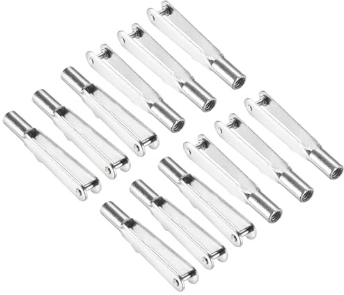 QUARKZMAN 12 Stück Metall-Clevis-Schnellverbindung M3 Gewinde Stahl-Clevis Selbstsichernder Clip Befestigungsschwinge für RC-Flugzeug Auto Hubschrauber Modell Ersatzteile, 3mm x 30mm