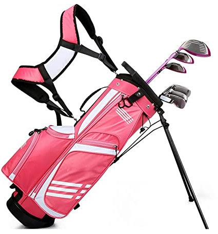 Golftasche Golf-Standtasche, einziehbare Golf-Tragetasche for Reisen, Organizer-Golftasche mit großem Fassungsvermögen for Ständer mit 3-Wege-Trennwänden(Pink)