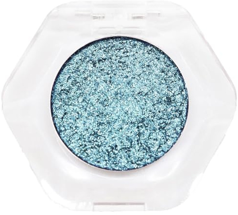 Bistopia Chamäleon-Lidschattenpuder, 14 schimmernde Farbverläufe, sechseckiges transparentes Lidschatten-Einzelprodukt, metallische Textur, langanhaltender Make-up-Effekt. (Blue Aurora)