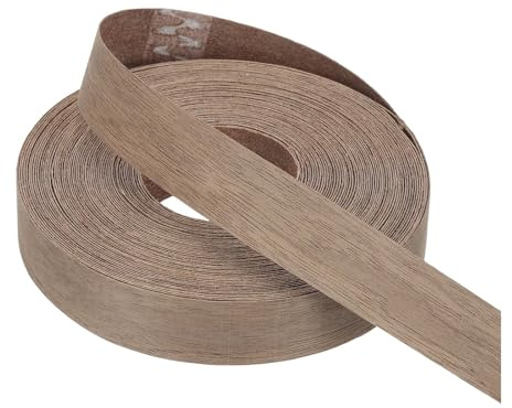 PATIKIL Bande de bord en noyer noir, 2,2 cm x 15,2 m, pré-collée, flexible, avec adhésif thermofusible pour restauration de meubles
