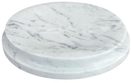 HAMAKAWA Tvålskål i naturlig marmor, Carrara vit, ovalt smyckefat 13 cm, kalksten, dusch tvålhållare, modern sten, svamphållare, tvålbehållare, bricka för badrum, kök, lätt att rengöra