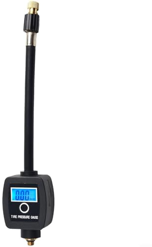 Medidor digital de presión de neumáticos de bicicleta Pantalla LCD Monitor Herramienta con retroiluminación para válvulas Schrader/Presta compatible PSI Bar KG/cm2 KPa 4 modos de medición Negro