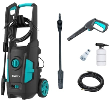 Gavatech Hidrolimpiadora Alta Presión 1800W, 390 l/h, Manguera 5 m, con Depósito de Detergente