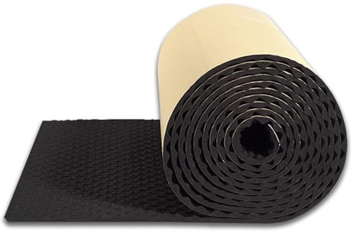 Noise Insulation Soundproofing Foam, Sound Proof Acoustic Foam Panels, Sound Dampening Panels for Pipe, Machine, Wall and Door,Black-20mm Thick(1 * 10m)