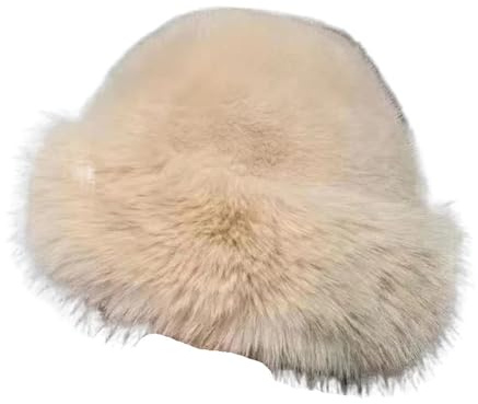Höst och vinter dammode pälsmössa hatt hattar mongolisk kantlös plysch fluffig skidåkning ridning varma mössor, BEIgE, en storlek