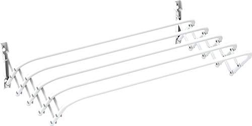 Gimi Brio Super 80 Stendibiancheria da Parete in Acciaio, 4 m Stendibili