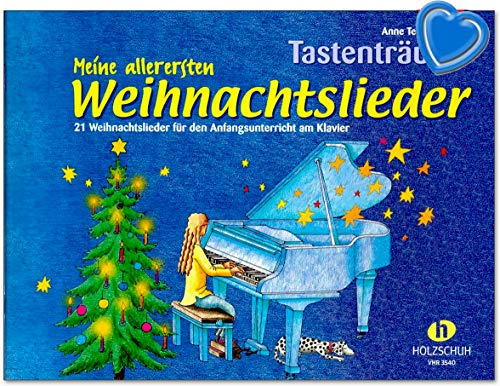 Alfons Holzschuh - Meine allerersten Weihnachtslieder - 21 Weihnachtslieder im Fünftonraum für Anfänger am Klavier - mit Notenklammer (div. Formen/Farben)