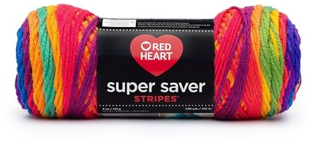 Red Heart Rh Super Saver Stripes Favorite Stripe