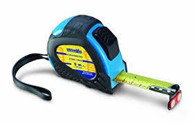 AUSONIA flessometro retrattile 5 metri metro a nastro professionale con sistema autobloccante e cinturino, larghezza 25 mm