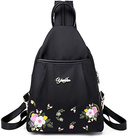 Jywmsc Damen Stilvoll Nylon Leicht Rucksack Schultertasche Draussen Brusttasche Freizeitrucksack