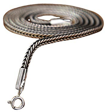Daesar Herren Halskette Vintage Weizenkette Kette 3 MM Breit 28 Inch Kette Silber 925 Partnerketten