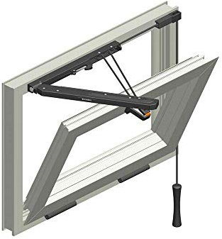 Comando CHIUSURA a distanza Newton Savio ART. F7 PER APERTURA FINESTRE A VASISTAS COMPLETO DI PROFILO COPRI CAVO IN ALLUMINIO F6.R (SILVER)