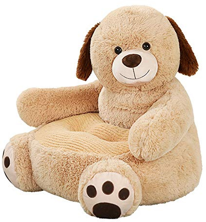Zinsale Kinder Plüschsessel Baby Sofas fürs Kinderzimmer Kuscheltier Ausgestopftes Tier Kindersessel Lesesofa Weiches Sitzkissen Plüschtiere Kleinkindmöbel (Hund)