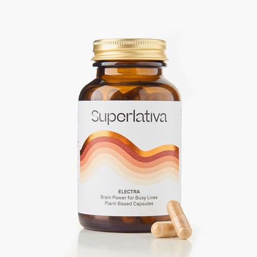 Superlativa Daily Electra Ashwagandha Sensoril® 250 mg – Fórmula Premium con Bacopa y Schisandra – Regula el Cortisol y Mejora el Sueño – 60 Cápsulas Veganas