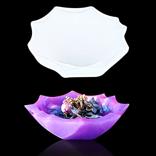 Zayookey Tablett Epoxidharz Silikonform Tray Dish Resin Mold Unregelmäßige Schale Silikon Gießform Obsttablett Harzformen Teller Gießform Harz Formen DIU Schmuckhalter Seifenschale