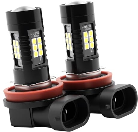 NSLUMO H11 - Lampadine a LED di ricambio per fari fendinebbia 2009-2017 Polo MK5 Gti Hatch 6R 6C 61 Led luci di guida 1200LM 6000K 3030SMD H8 H9 H11 LED fendinebbia