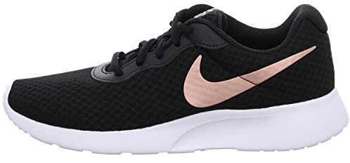 Nike Damen Tanjun Walking-Schuh, Black Red Bronze Barely Volt White, 42.5 EU