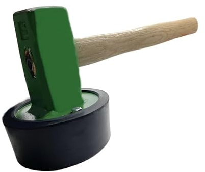 VERLEGEHILFEN Profi Plattenlegerhammer 2.500g - Gummihammer mit Holzgriff - Werkzeug