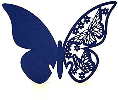 100 pezzi segnaposto a forma di farfalla campanula segnaposto carte nome pendenti per bicchieri adesivi murali per decorazione tavola matrimonio festa casa decorazione, segnaposto farfalla laser