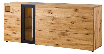 MASSIVMOEBEL24.DE | KITZBÜHEL Sideboard Wildeiche Natur geölt/lackiert - Verschiedene Größen, Farbe:Natur geölt/lackiert, Größe:160x43.5x80 (BxTxH)