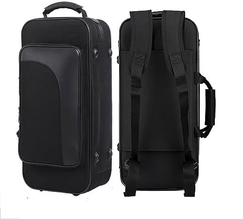 HDYNUZ Trompetentasche, Rucksack, wasserdichte Oxford-Tragetaschen, Zubehör für Blechblasinstrumente für Flache B-Trompete