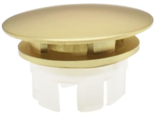 LBTODH Cubierta redonda para fregadero, Tapa Desagüe de Desbordamiento de Fregadero de Oro Mate, Repuesto de Latón, Inserto de Doble Capa para Baño y Fregadero de Cocina