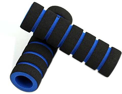 KSTZGTA 1 Pair Nonslip Foam Sponge Bike Motorcycle Bicycle Handle Bar Grip Cover Bike Handlebar Grips Foam, Blue