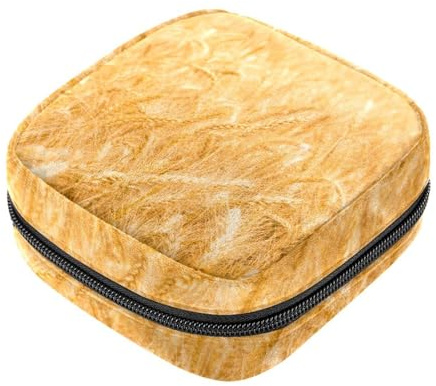 Damenbinden Aufbewahrungsbeutel für Frauen, große Kapazität, Menstruationspad-Tasche, goldene Weizen-Szene, Menstruationstaschen, Tampon-Sammelhalter, Geldbörse