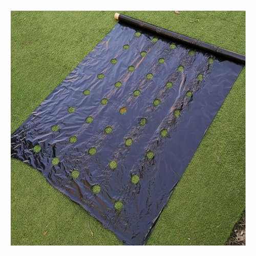Película, Mantillo Perforado Control De Malezas Agricultura Película Cría Mantillo Vegetal Parche For Tomate Fresa Crecimiento Perforación Agujero De 4,5 Cm Negro (Size : 0.95x50m)