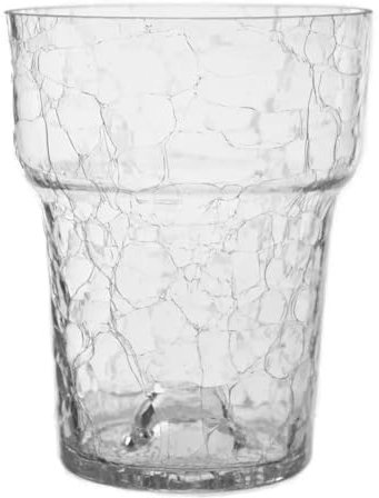 XL Orchid Blumentopf Orchideen Orchideentopf Übertopf aus Glas Blumentopf Transparent Kristall Glasscherben 16 cm Pflanztopf Übertopf aus Glas Blumenkübel Blumenübertopf | ø 16 cm, H 18cm