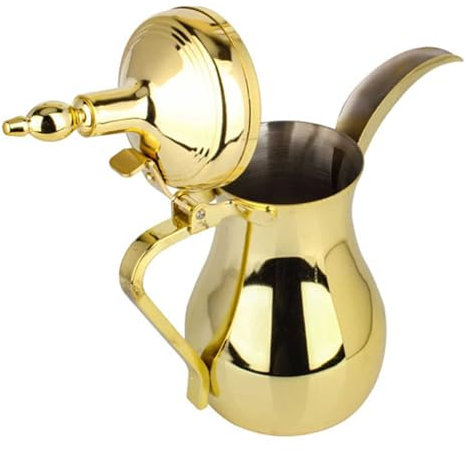 Caffettiera fatta a mano stile europeo in acciaio inossidabile corte arabo teiera con filtro a bolla d'oro