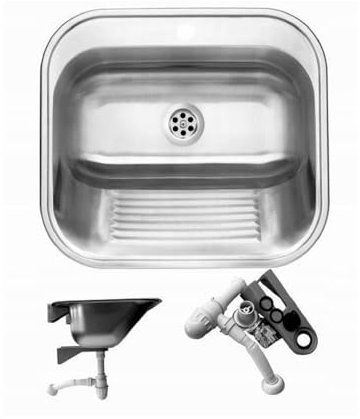 Lavandino esterno in acciaio inox giardino garage cantina lavanderia officina lavanderia