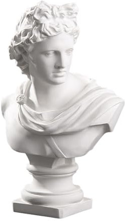schulpture Figur, Sammlerstück, Apollo-Büste für Wohnzimmer, Schlafzimmer, Dekoration, Geschenk, griechische Götter, Charakter, Heimdekoration
