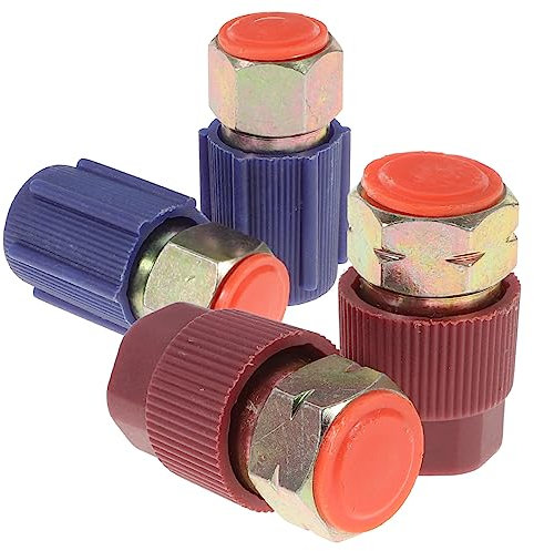 Gatuida 4piezas Adaptador Rápido De Carga De Aire Acondicionado para Coche Juego Tapas Protectoras Conexión De Conversión De Puerto Puerto Acople Resistente con Acabado De Cobre Compatible