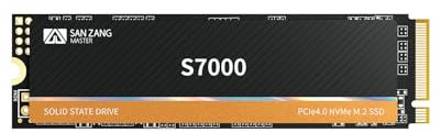 SAN ZANG MASTER SSD da gioco interno NVMe M.2 da 1TB S7000 funziona per PS5-PCIe Gen4, M.2 2280 SSD 3D NAND flash, DRAM Cache Solid State Drive fino a 7000 MB/s