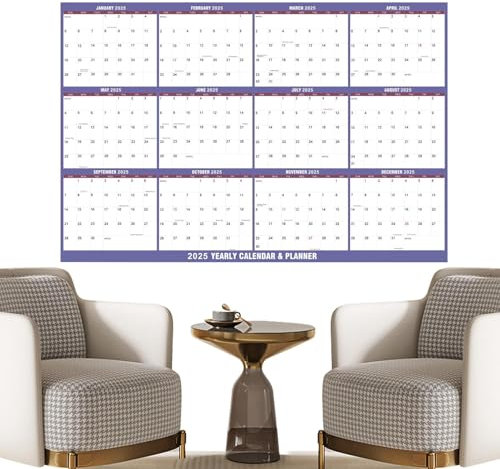 2025 raderbar kalender – 2025 års kalender – 12 månader torr och våt raderbar kalender – dubbelsidig raderingskalender för organisering och planering